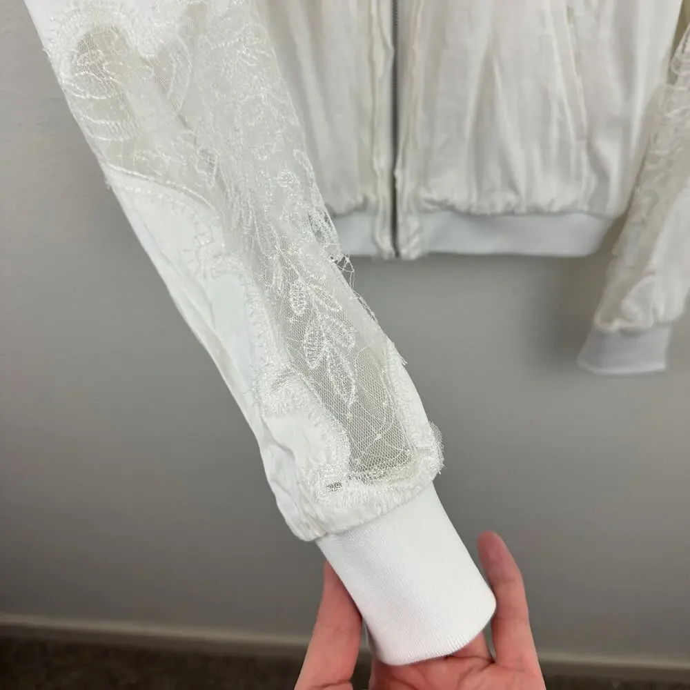 Kobi Halperin Lace Trim Bomber Jacket